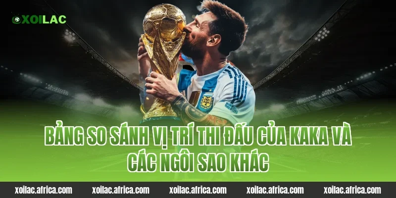 Bảng so sánh vị trí thi đấu của Kaka và các ngôi sao khác